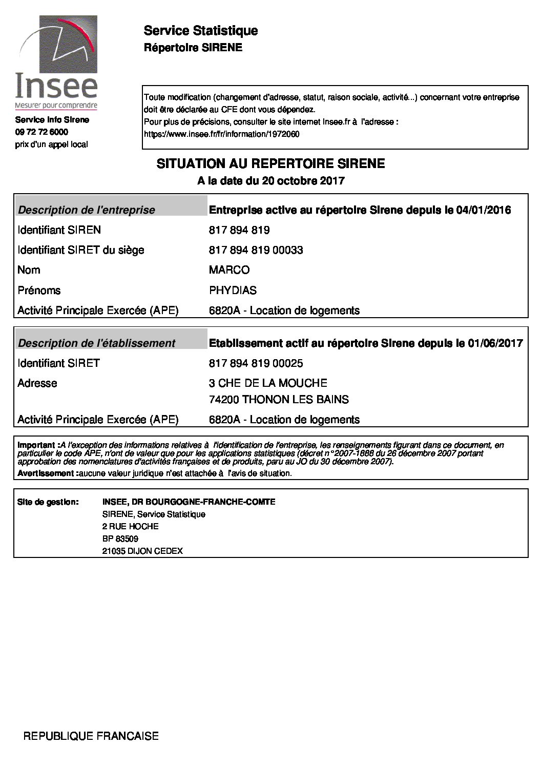 Insee Siren
